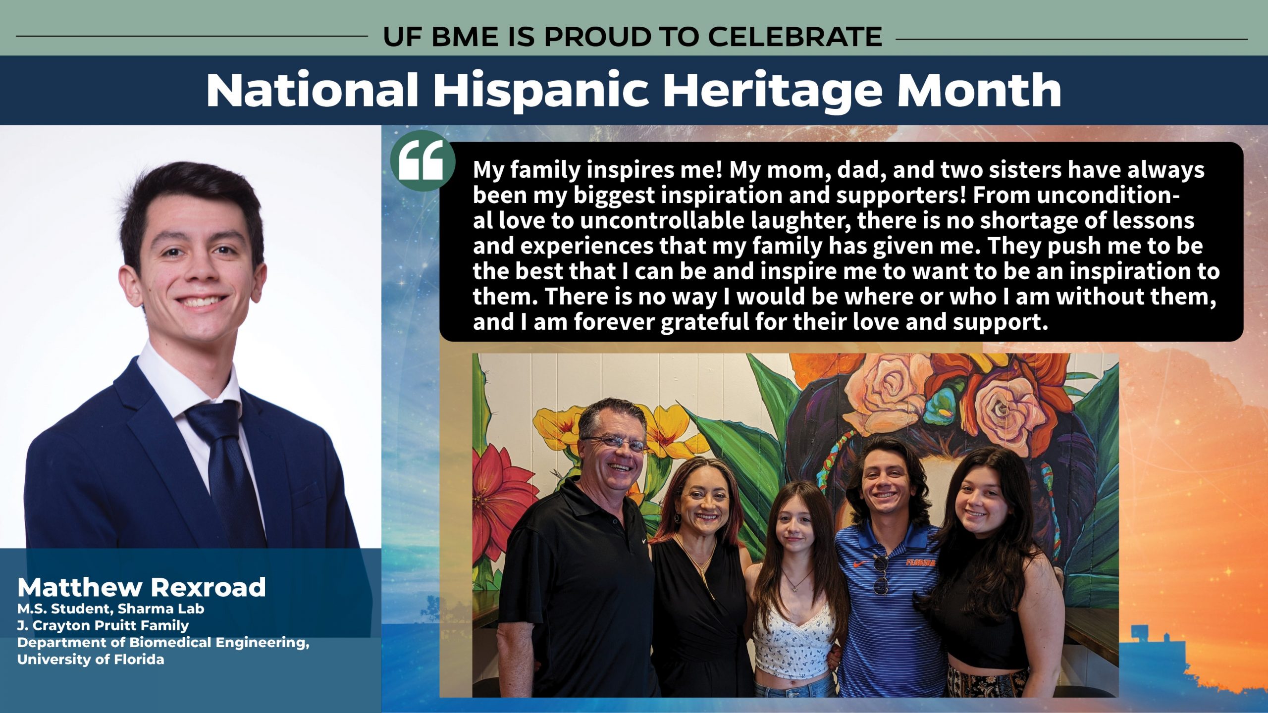 UF BME celebrates Matthew Rexroad during National Hispanic Heritage Month