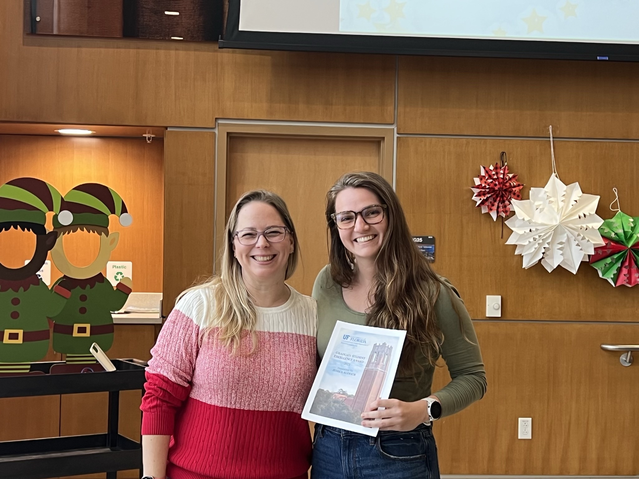 Jessica is awarded the Graduate Student Excellence Award