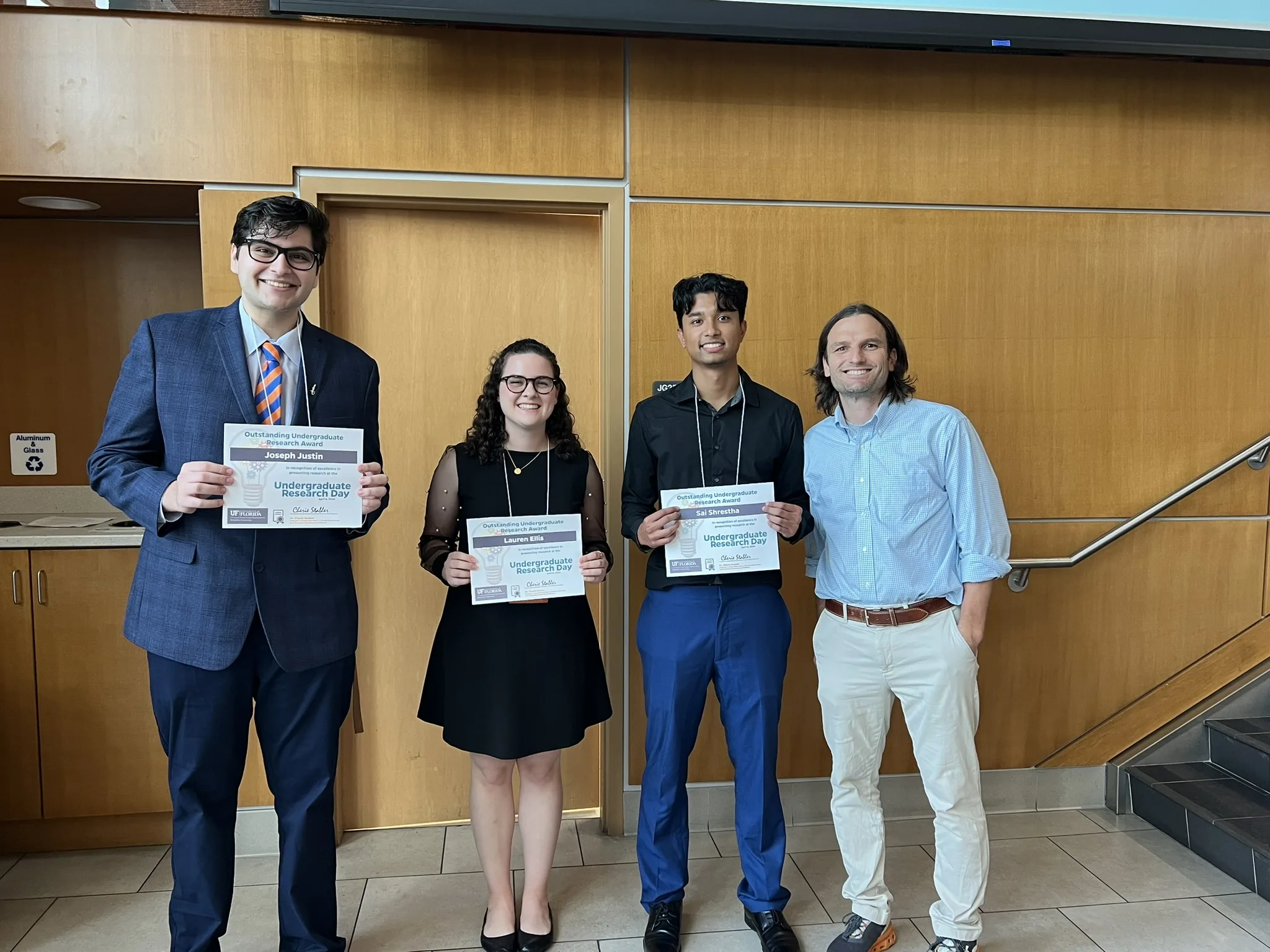 Dr. Lee Murfee along with the student awardees