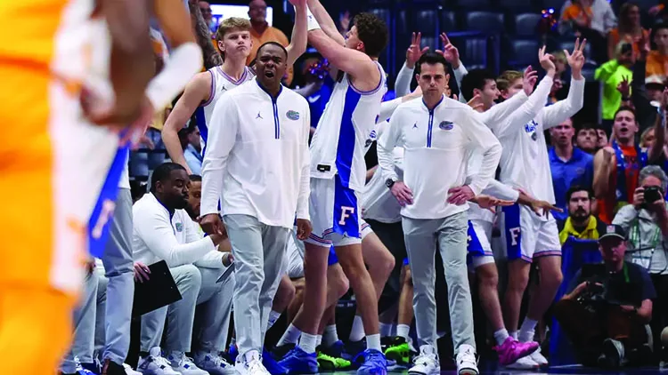 Basketball shot - UF couches at game